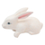 Wood statuette, 'Curious Rabbit in White' - Hand Carved White Bunny Sculpture from Bali (image 2b) thumbail