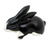 Wood statuette, 'Curious in Black and White' - Black and White Curious Bunny Statuette (image 2b) thumbail