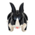 Wood statuette, 'Curious in Black and White' - Black and White Curious Bunny Statuette (image 2c) thumbail