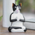 Wood statuette, 'Tuxedo Cat Meditates' - Hand Carved Wood Kitty Cat Meditation Sculpture (image 2) thumbail