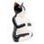 Wood statuette, 'Tuxedo Cat Meditates' - Hand Carved Wood Kitty Cat Meditation Sculpture (image 2b) thumbail