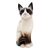 Wood statuette, 'Elegant Cat' - Realistic Hand Painted Wood Cat Statuette thumbail