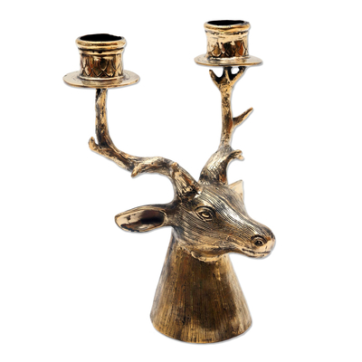 Featured image of post Reindeer Head Candle Holder - The dimensions of the box are approximately 9.2x8x8 cm (3.62x3.15x3.15) and will fit a large candle or a small tea light.
