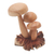 Wood sculpture, 'Growing Mushrooms' - Hand Carved Wood Mushroom Sculpture from Bali (image 2c) thumbail