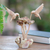 Holzskulptur - Einzigartige Holzskulptur von Kolibris und Pilzen
