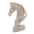 Statuette aus Hibiskusholz - Handgeschnitzte Pferdekopfskulptur aus Hibiskusholz