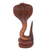 Wood sculpture, 'About to Strike' - Hand Carved Cobra Sculpture from Bali Artisan thumbail