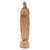 Wood sculpture, 'Mother Mary in Prayer' - Signed Hand Carved Sculpture of Mother Mary