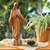 Escultura de madera - Escultura cristiana madre María tallada a mano en madera de acacia