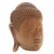 Máscara de madera - Máscara de Buda de madera de suar con acabado natural de Bali