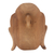 Wood mask, 'Buddha' - Natural Finish Suar Wood Buddha Mask from Bali (image 2d) thumbail