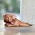 Wood doorstop, 'Pug Head' - Pug Doorstop Hand Carved from Wood (image 2) thumbail