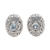 Blue topaz button earrings, 'Traditional Charm' - Oval Button Earrings in Sterling Silver with Blue Topaz (image 2a) thumbail