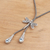 Blue topaz lariat necklace, 'Dragonfly Flight' - Blue Topaz Dragonfly Motif Lariat Necklace (image 2c) thumbail
