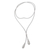 Sterling silver lariat necklace, 'Plain and Fancy' - Sterling Silver Lariat Style Necklace from Bali (image 2a) thumbail