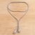 Sterling silver lariat necklace, 'Plain and Fancy' - Sterling Silver Lariat Style Necklace from Bali (image 2c) thumbail