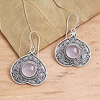 Moonstone dangle earrings, 'Intuition' - Handmade Natural Moonstone Dangle Earrings