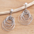 Pendientes colgantes de perlas cultivadas, 'Laberinto de círculos' - Pendientes colgantes circulares con perlas cultivadas