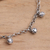 Sterling silver charm anklet, 'Java Grace' - Artisan Crafted Sterling Silver Charm Anklet