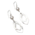 Cultured pearl dangle earrings, 'Java Elegance' - Hammered Silver and Cultured Pearl Dangle Earrings (image 2c) thumbail