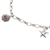 Onyx and garnet charm anklet, 'Java Charm' - Sterling Silver Link Anklet with Charms