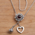 Garnet lariat necklace, 'Romantic Java' - Romantic Sterling Silver and Garnet Lariat Necklace thumbail