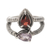 Garnet and amethyst cocktail ring, 'Light, Captured' - Garnet and Amethyst Pear Shaped Gemstone Ring (image 2a) thumbail