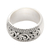Sterling silver band ring, 'Java Connection' - Wide Sterling Silver Band Ring with Openwork