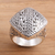 Sterling silver signet ring, 'Java Tradition' - Unisex Sterling Silver Ring from Java