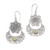 Peridot dangle earrings, 'August Shower' - Peridot Sterling Silver Flower Dangle Earrings