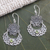 Peridot dangle earrings, 'August Shower' - Peridot Sterling Silver Flower Dangle Earrings