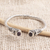 Amethyst cuff bracelet, 'Perched Dragonfly' - Amethyst Cuff Bracelet with Dragonfly Motif (image 2) thumbail