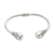 Cultured pearl cuff bracelet, 'Royal Torch' - Cultured Pearl and Sterling Silver Cuff Bracelet thumbail