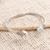 Cultured pearl cuff bracelet, 'Royal Torch' - Cultured Pearl and Sterling Silver Cuff Bracelet