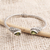 Peridot cuff bracelet, 'Fancy Feathers' - Wing Motif Peridot Cuff Bracelet (image 2) thumbail