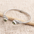 Peridot cuff bracelet, 'Fancy Feathers' - Wing Motif Peridot Cuff Bracelet