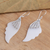 Sterling silver dangle earrings, 'Celuk Wings' - Wing-Shaped Dangle Earrings with Sterling Silver