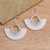 Sterling silver dangle earrings, 'Celuk Semicircles' - Balinese Style Sterling Silver Dangle Earrings