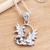 Sterling silver pendant necklace, 'Angels Among Us' - Guardian Angels Sterling Silver Pendant Necklace (image 2c) thumbail