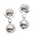 Sterling silver dangle earrings, 'Longevity Ball' - Sterling Silver Post Earrings from Bali thumbail