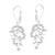 Sterling silver dangle earrings, 'Trailing Blossom' - Trailing Flower Sterling Silver Dangle Earrings thumbail