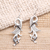 Sterling silver dangle earrings, 'Mythical Bird' - Mythical Bird Sterling Silver Dangle Earrings (image 2b) thumbail