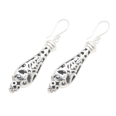 Sterling silver dangle earrings, 'Exotic Lantern' - Exotic Lantern-Like Sterling Silver Earrings