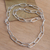 Sterling silver link necklace, 'Bamboo Chain' - Bamboo Motif Link Necklace in Sterling Silver