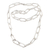 Sterling silver link necklace, 'Bamboo Chain' - Bamboo Motif Link Necklace in Sterling Silver thumbail