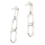 Sterling silver dangle earrings, 'Bamboo Chain' - Bamboo Look Sterling Silver Dangle Earrings thumbail