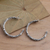 Sterling silver half-hoop earrings, 'High Hopes' - Ornately Detailed Sterling Silver Half-Hoop Earrings (image 2) thumbail