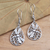 Sterling silver dangle earrings, 'Dragonfly Breeze' - Dragonfly Sterling Silver Earrings from Bali (image 2) thumbail