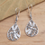 Sterling silver dangle earrings, 'Dragonfly Breeze' - Dragonfly Sterling Silver Earrings from Bali (image 2b) thumbail
