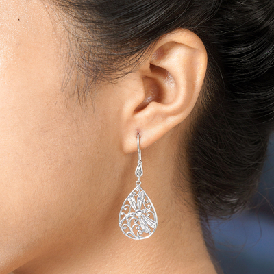 Ohrhänger aus Sterlingsilber - Libellen-Ohrringe aus Sterlingsilber aus Bali